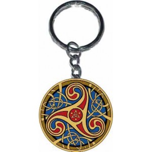 Porte-clef Triskell Rouge et Bleu de Sandrine Gestin