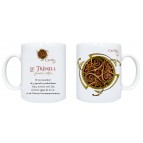 Mug "Triskel Rouge" simple de la Collection Celtic Sign de Sandrine Gestin