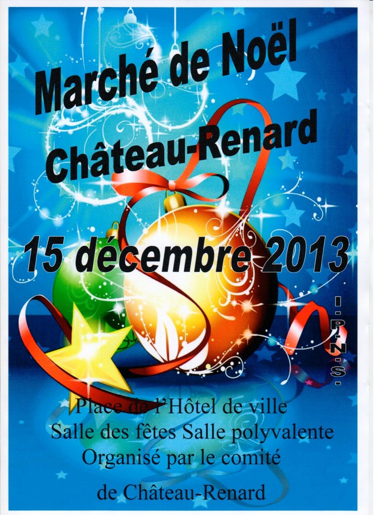 Affiche du marché de Noël de Château-Renard