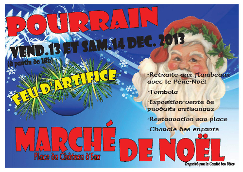 Affiche du marché de Noël de Pourrain