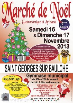 Affiche du marché de Noël de Saint Georges sur Baulche