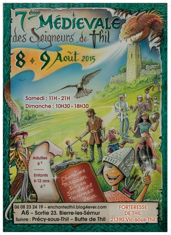 Affiche des Médiévales de Vic sous Thil 2015