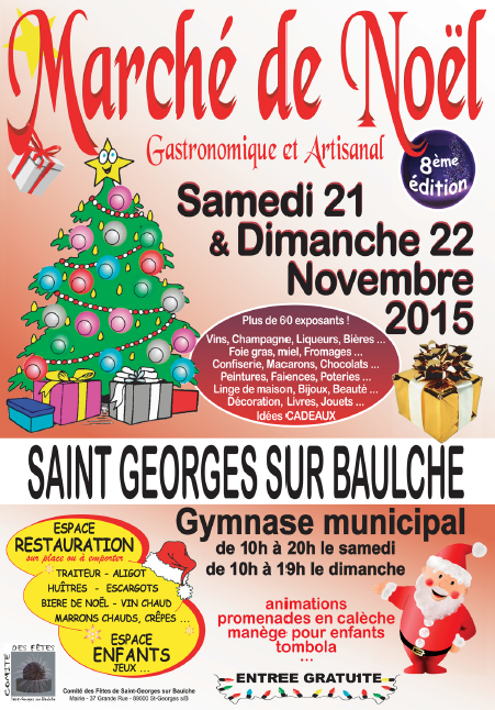 Affiche du marché de Noël de St Georges sur Baulche