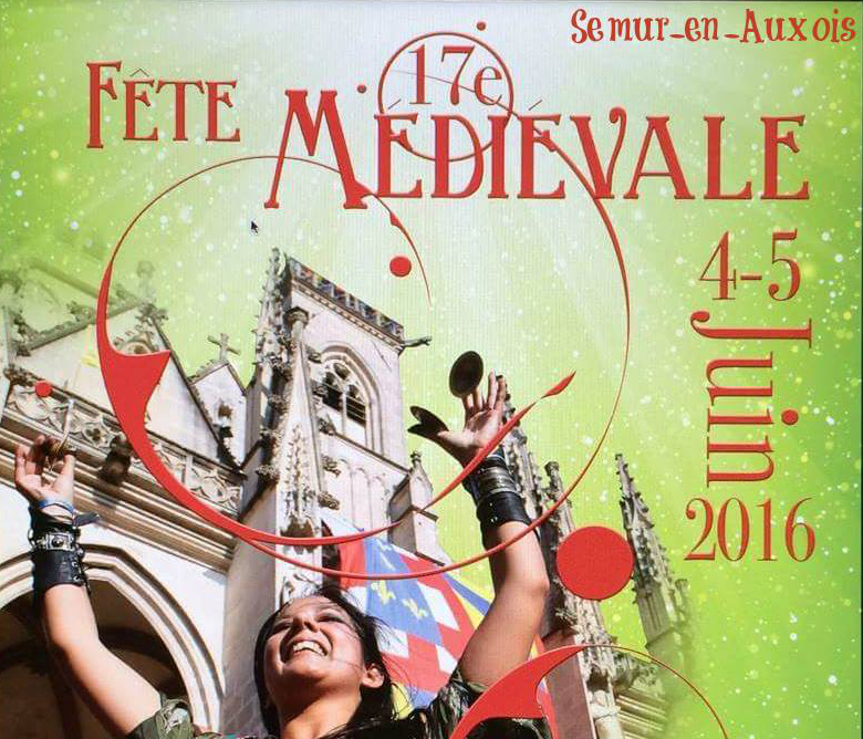 Affiche de la 17ème fête médiévale de Semur-en-Auxois