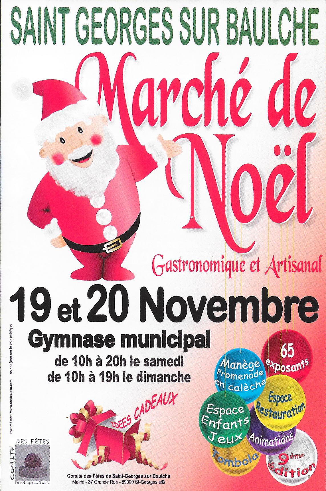 Affiche du marché de Noël de St Georges sur Baulches