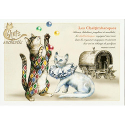 Carte Postale Les Chaltimbanques Chats Enchantés illustré par Séverine Pineaux