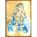 Carte postale Guenièvre de Delphine Gache - Légende Arthurienne de Delphine