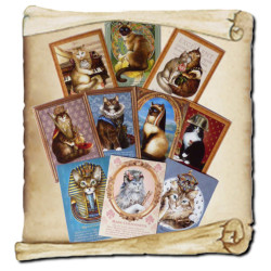 10 cartes postales Les Histochats de Séverine Pineaux