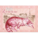 La vie en rose, Carte postale de Séverine Pineaux  - Chats de Paris