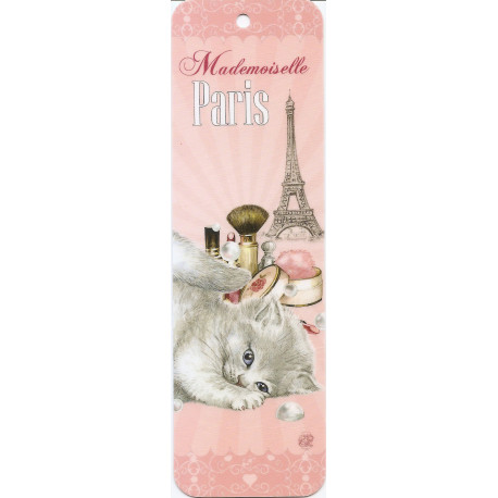 Mademoiselle, Marque page de Séverine Pineaux - Chats de Paris