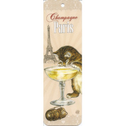 Champagne, Marque page de Séverine Pineaux - Chats de Paris