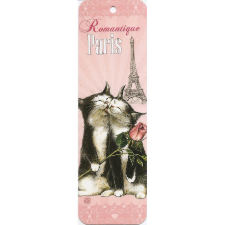 Romantique, Marque page de Séverine Pineaux - Chats de Paris
