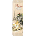 Tea time, Marque page de Séverine Pineaux - Chats de Paris