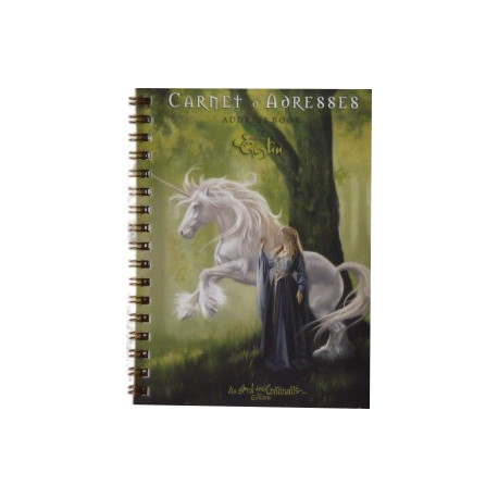 Carnet d'adresses Dame à la licorne de Sandrine Gestin, un répertoire original des Dames de Brocéliande
