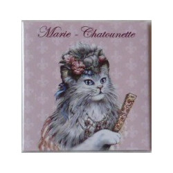 Magnet de chat de Séverine Pineaux, Marie Chatounette, aimant décoratif des Histochats