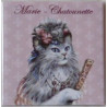 Magnet de chat de Séverine Pineaux, Marie Chatounette, aimant décoratif des Histochats
