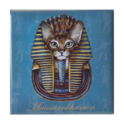 Magnet de chat de Séverine Pineaux, Matoutankhamon, aimant décoratif des Histochats