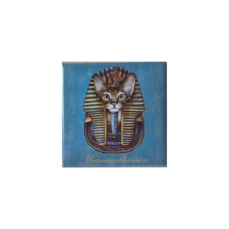 Magnet de chat de Séverine Pineaux, Matoutankhamon, aimant décoratif des Histochats