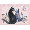 Amour, Magnet de chat de Séverine Pineaux – Chats de Paris