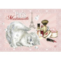 Mademoiselle, Magnet déco de Séverine Pineaux - Chats de Paris
