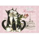 Romantique,Magnet de chat de Séverine Pineaux - Chats de Paris