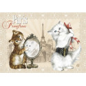 Froufrou, Magnet pour frigo de Séverine Pineaux  - Chats de Paris