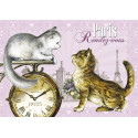 Rendez-vous,  Magnet déco de Séverine Pineaux – Chats de Paris
