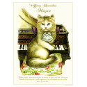 Affichette de chat de Séverine Pineaux, Wolfgang Chamadeux Maozart, de la collection Histochats