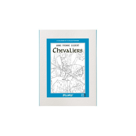 Chevaliers, frise à colorier : Coloriage de chevalier de Anne Yvonne Gilbert aux éditions Quatre fleuves