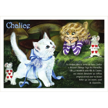 Chalice, carte postale de chat de Séverine Pineaux, coll. Chats de la littérature