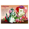 Carte postale de chat de Séverine Pineaux, Le Chamoureux, coll. Caractère de chat. Editions Au Bord des Continents...