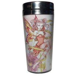 Mug thermos fée rose