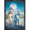 Carte postale féerique Dame à la licorne de Séverine Pineaux