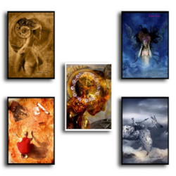 5 cartes de vœux originales de Christophe Dougnac pour Noël et la Bonne année
