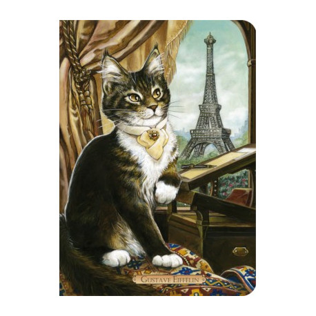 Carnet chat de Séverine Pineaux Gustave Eiffélin, collection Histochats des éditions Au Bord des Continents...