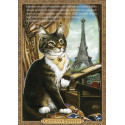 Carte postale de chat historique de Séverine Pineaux, Gustave Eiffélin - Histochats 2019.