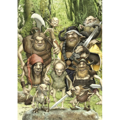 La compagnie des Nains, carte postale féerique de Brucero