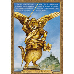Carte postale chat historique de Séverine Pineaux, Le Chat-Ange St Minet – Histochats 2020
