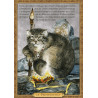 Carte postale chat historique de Séverine Pineaux, Le Préhistochat – Histochats 2020