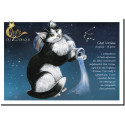 Carte postale Chat Verseau de Séverine Pineaux – Chats du Zodiaque