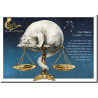 Carte postale Chat Balance de Séverine Pineaux – Chats du Zodiaque