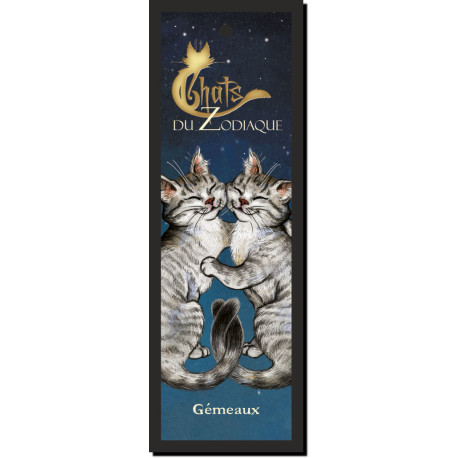 Marque page Chats du Zodiaque : Gémeaux de Séverine Pineaux