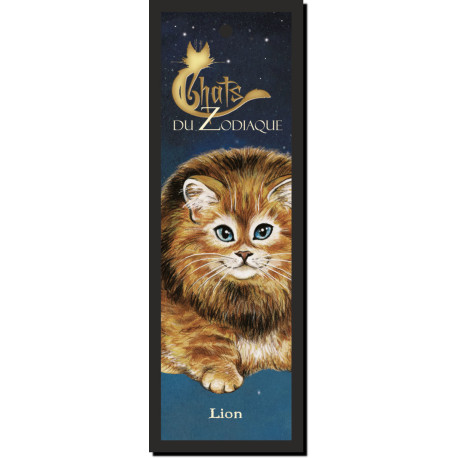 Marque page Chats du Zodiaque : Lion de Séverine Pineaux