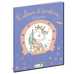 Cahier d'écriture : Licornes, Grenouille éditions