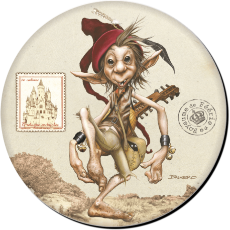 Décapsuleur Le korrigan Troubadour de Brucero, un décapsuleur celtique aux éditions Jos