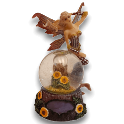 Figurine Fée et boule à neige à paillettes