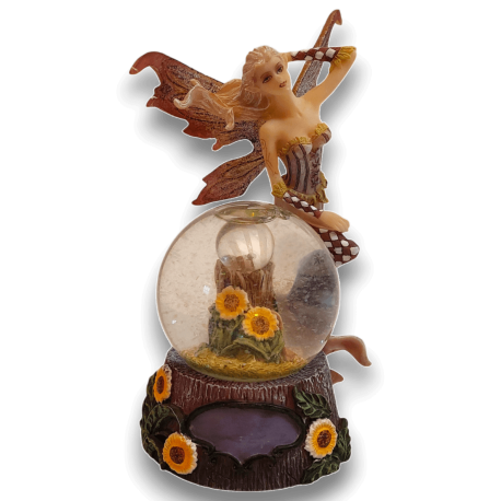 Figurine Fée et boule à neige à paillettes