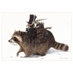 Carte Postale De Jean-Baptiste Monge, Lutin sur le Raton Laveur