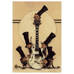 Carte Postale De Jean-Baptiste Monge, Rock, les Lutins à la Guitare