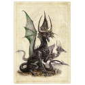 Carte postale Dragon Noir de Séverine Pineaux